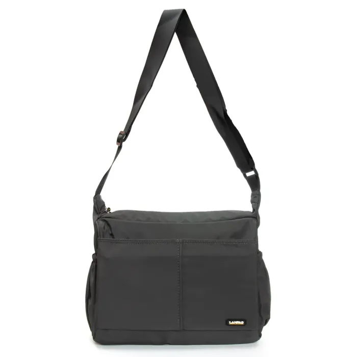 Сумка Мужская На Плечо нейлон Lanpad 8652 grey почтальон