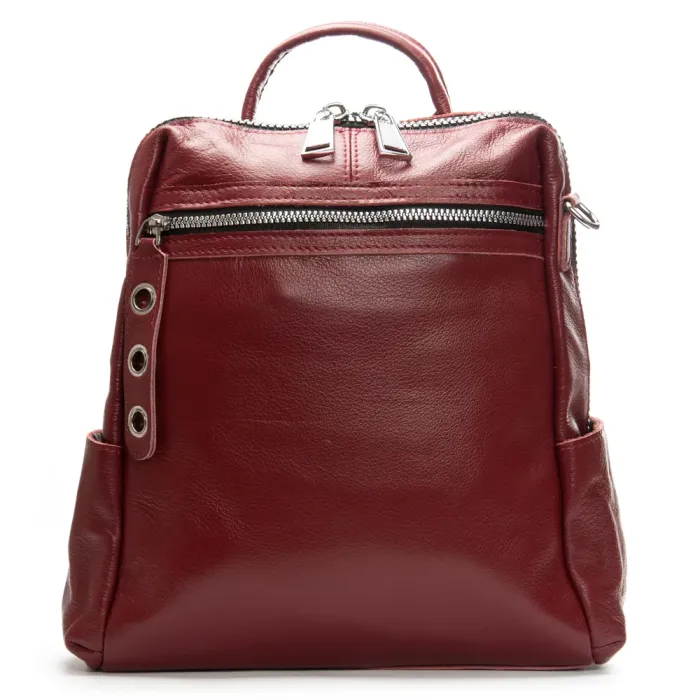 Сумка Женская Рюкзак кожа ALEX RAI 8781-9 bordo