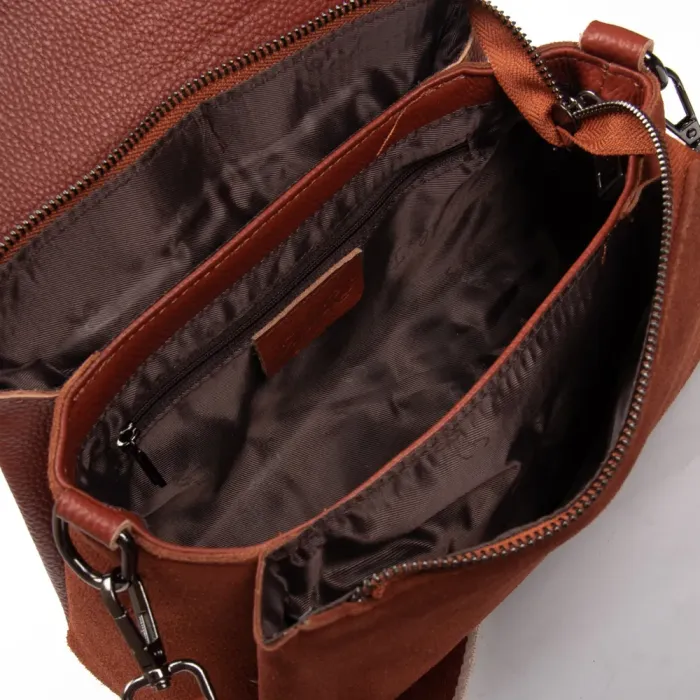 Сумка Женская Классическая замш ALEX RAI 99118 camel