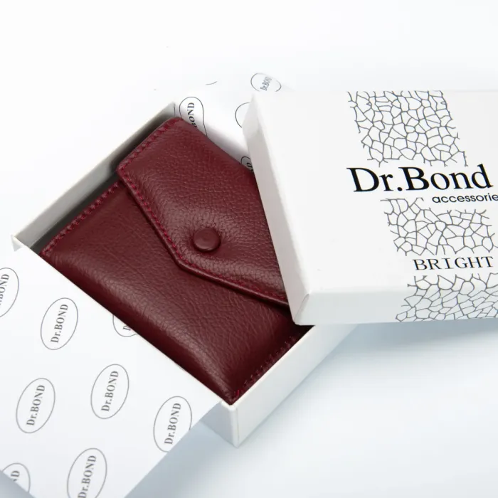Кошелек Bright Женский кожа DR. BOND WS-20 wine red