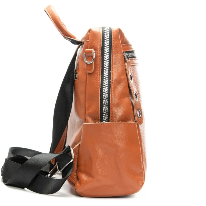 Сумка Женская Рюкзак кожа ALEX RAI 8781-9 camel
