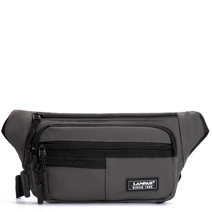 Сумка Мужская На пояс нейлон Lanpad A83033 grey