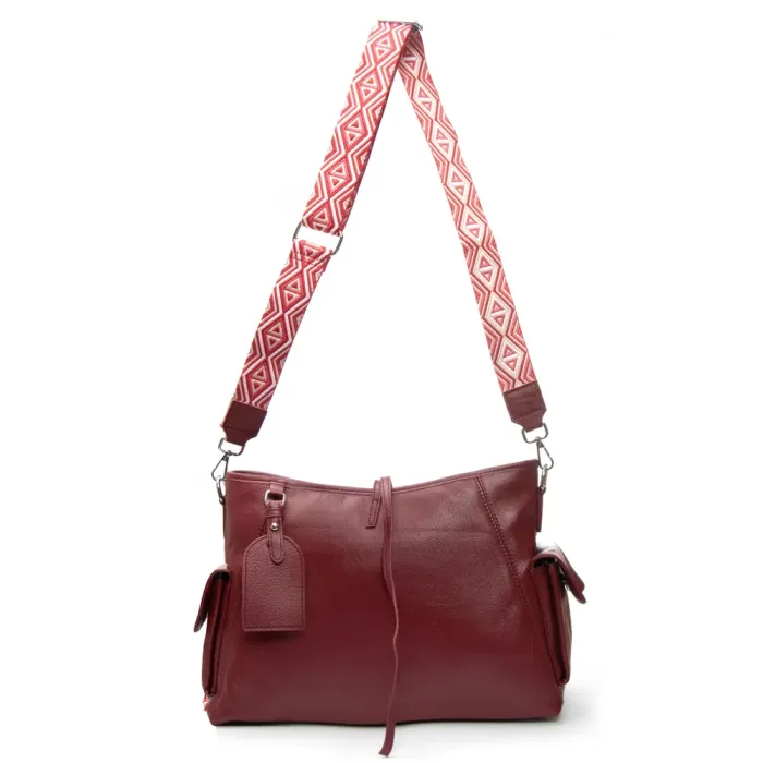 Сумка Женская Классическая кожа ALEX RAI 91008-9 bordo