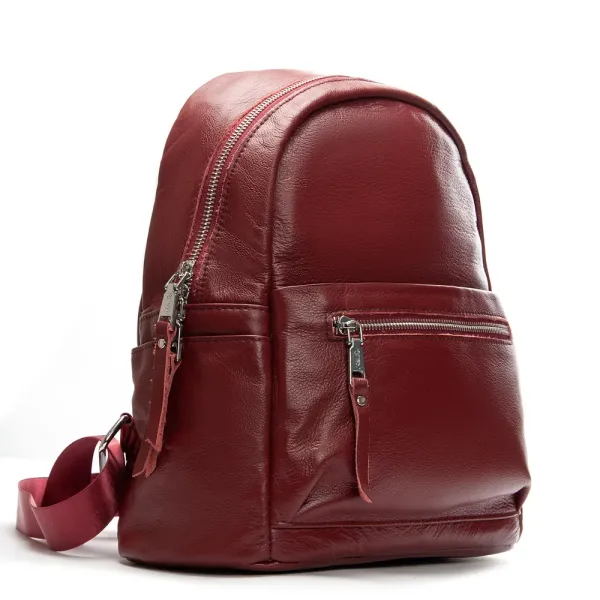 Сумка Женская Рюкзак кожа ALEX RAI 8635-9 bordo