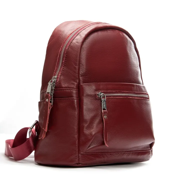 Сумка Женская Рюкзак кожа ALEX RAI 8635-9 bordo