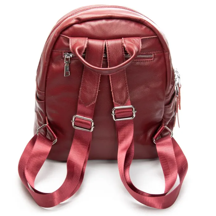 Сумка Женская Рюкзак кожа ALEX RAI 8635-9 bordo