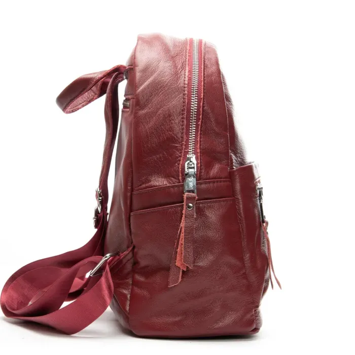Сумка Женская Рюкзак кожа ALEX RAI 8635-9 bordo