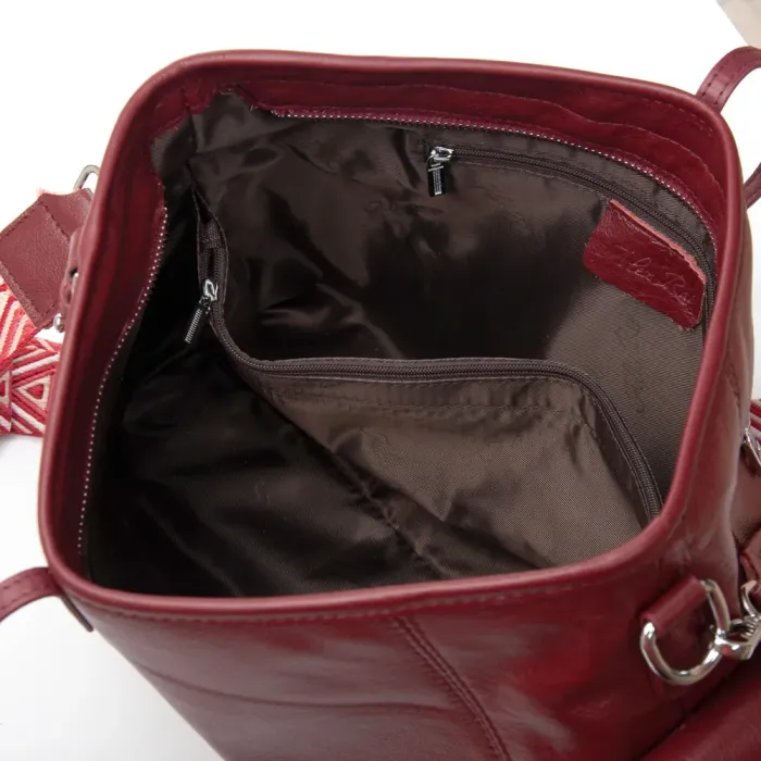 Сумка Женская Классическая кожа ALEX RAI 91008-9 bordo