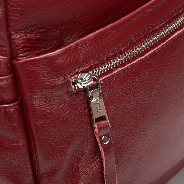 Сумка Женская Рюкзак кожа ALEX RAI 8635-9 bordo