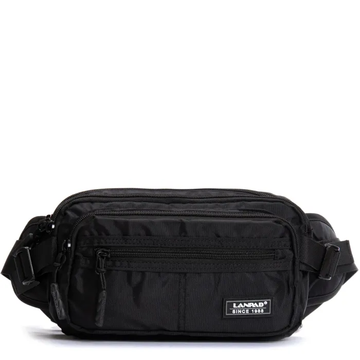 Сумка Мужская пояс-бананка нейлон Lanpad 63761 black