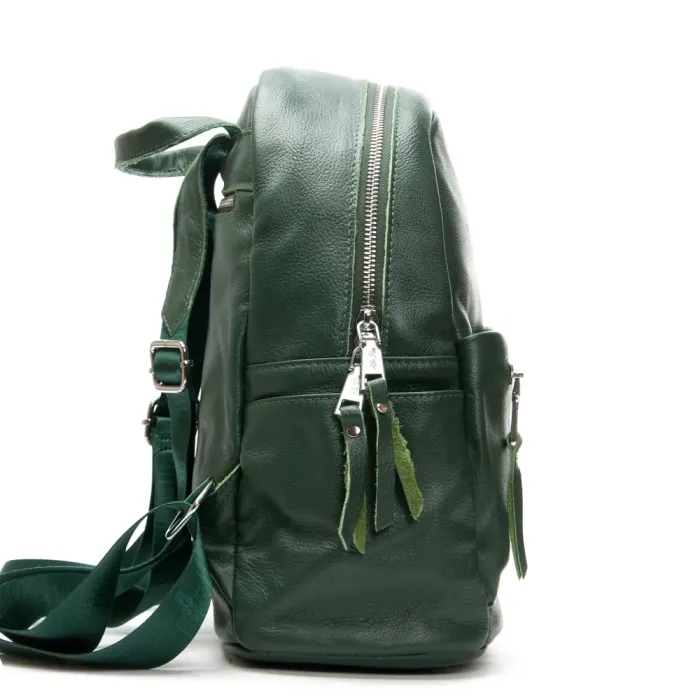 Сумка Женская Рюкзак кожа ALEX RAI 8635-9 green