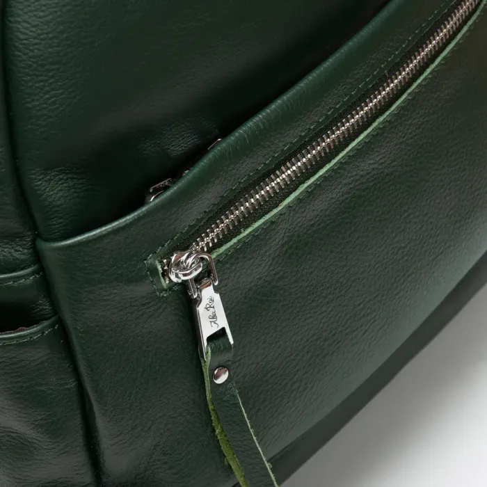 Сумка Женская Рюкзак кожа ALEX RAI 8635-9 green