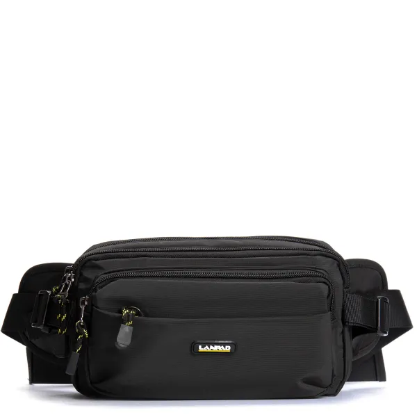 Сумка Мужская пояс-бананка нейлон Lanpad 63737 black