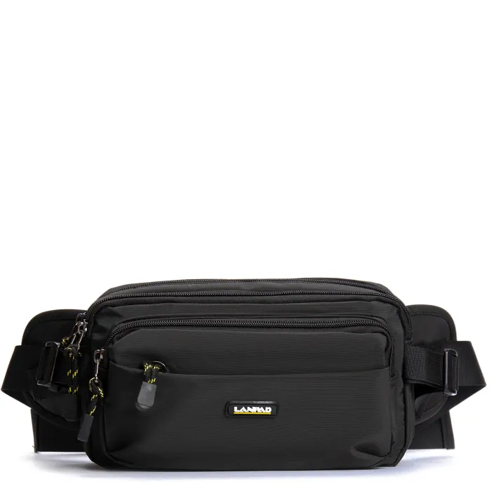 Сумка Мужская пояс-бананка нейлон Lanpad 63737 black