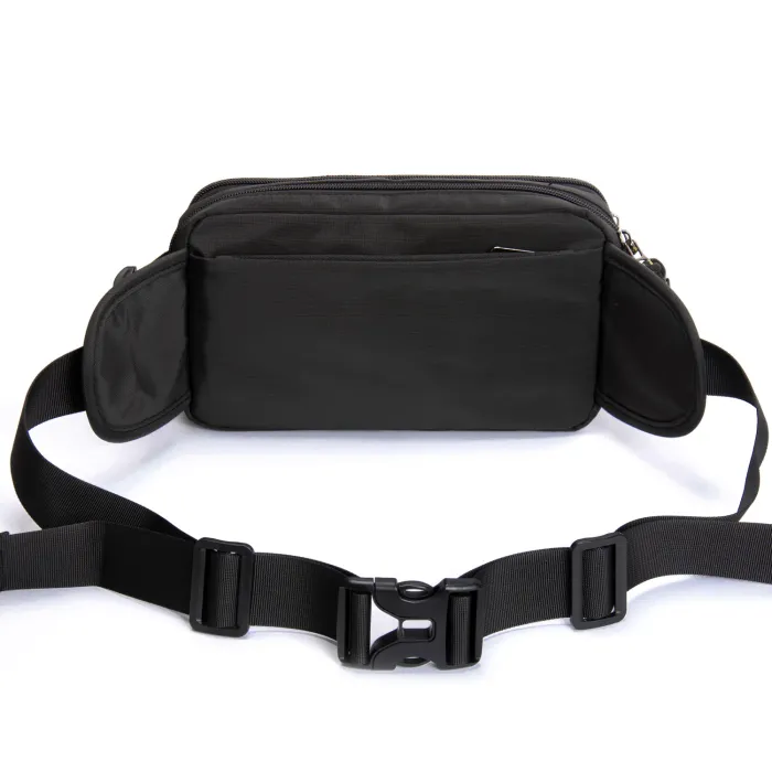 Сумка Мужская пояс-бананка нейлон Lanpad 63737 black