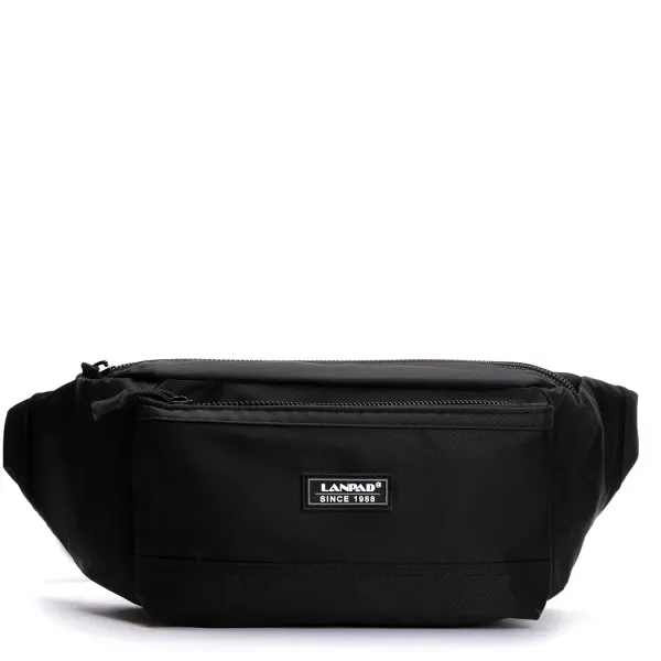 Сумка Мужская пояс-бананка нейлон Lanpad 61027 black