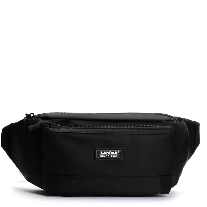 Сумка Мужская пояс-бананка нейлон Lanpad 61027 black