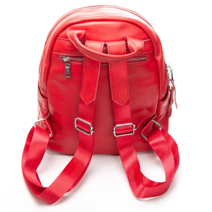 Сумка Женская Рюкзак кожа ALEX RAI 8635-9 red