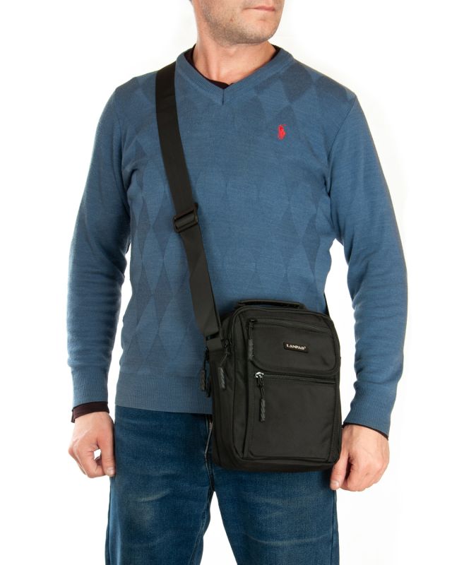 Сумка Мужская Планшет нейлон Lanpad A0937 black