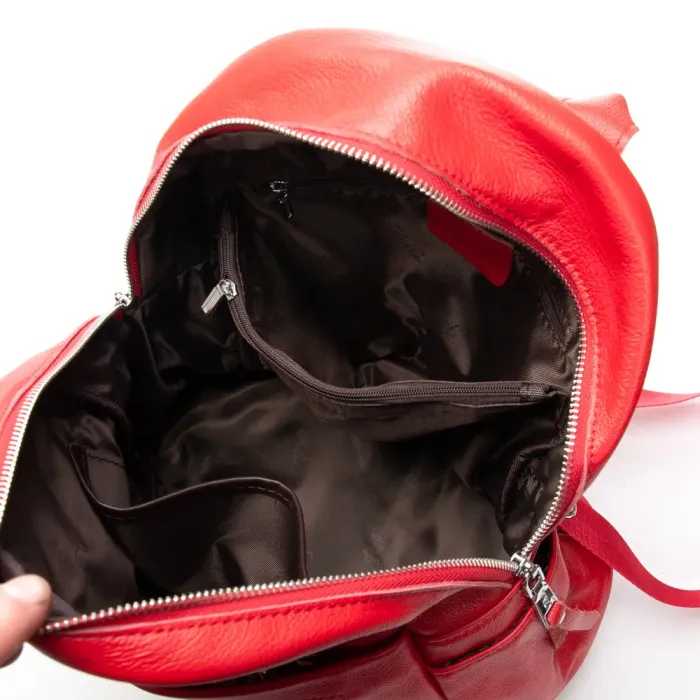 Сумка Женская Рюкзак кожа ALEX RAI 8635-9 red