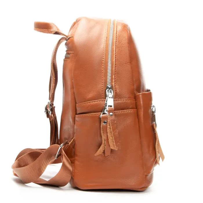 Сумка Женская Рюкзак кожа ALEX RAI 8635-9 camel
