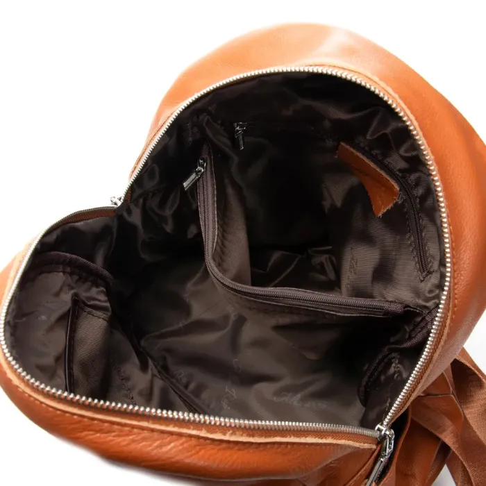 Сумка Женская Рюкзак кожа ALEX RAI 8635-9 camel