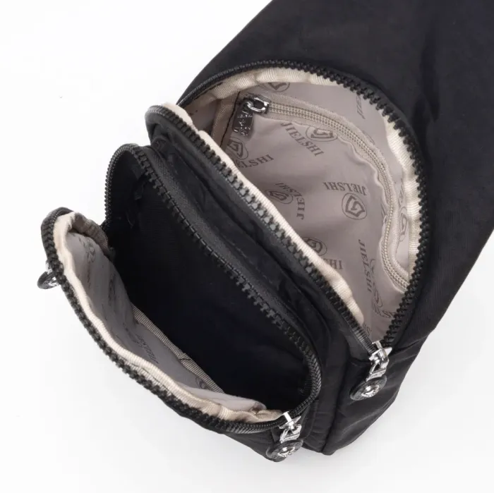 Сумка Женская Текстиль бананка полиамид Jielshi AK-011 black