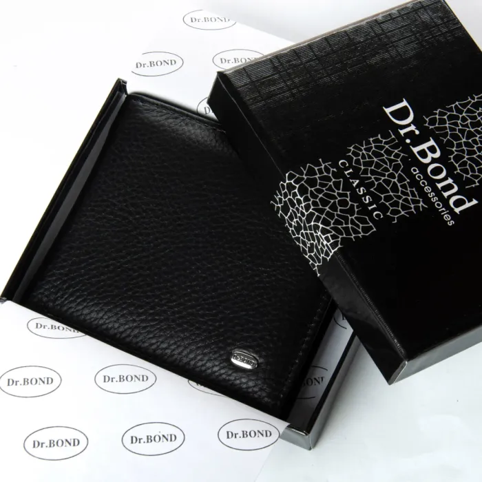 Кошелек Classic Мужской кожа DR. BOND MS-44B black