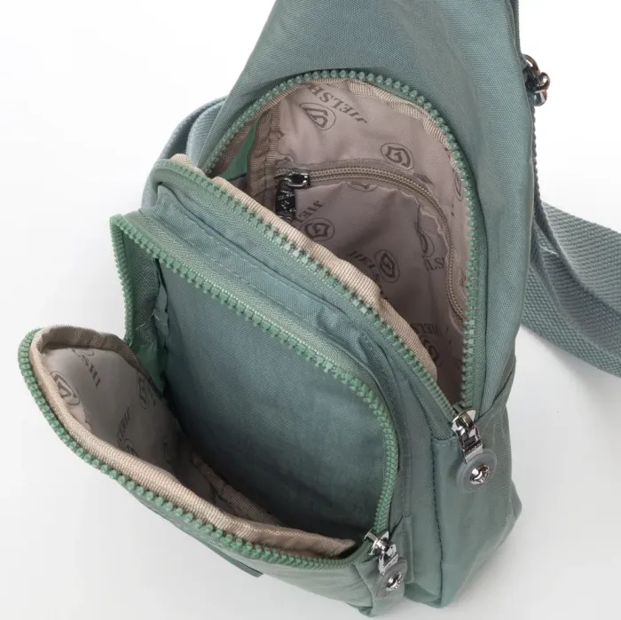 Сумка Женская Текстиль бананка полиамид Jielshi AK-011 b.blue