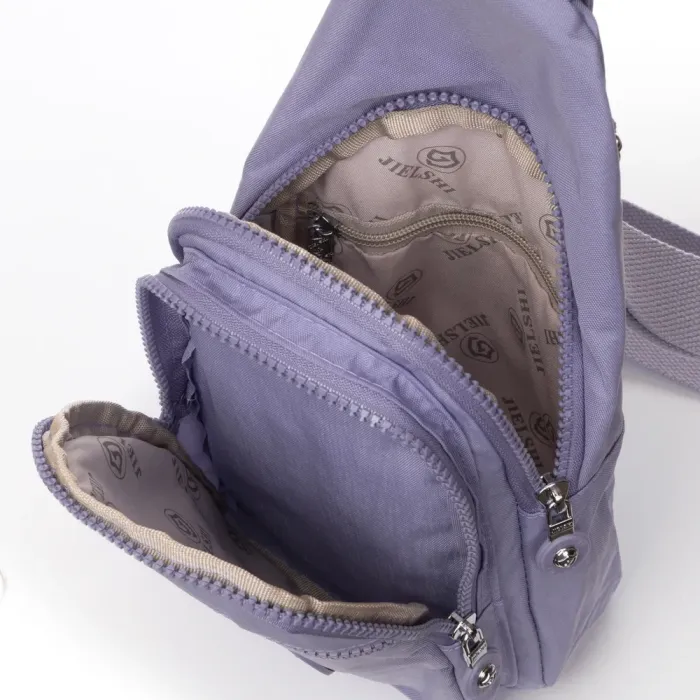 Сумка Женская Текстиль бананка полиамид Jielshi AK-011 l.purple