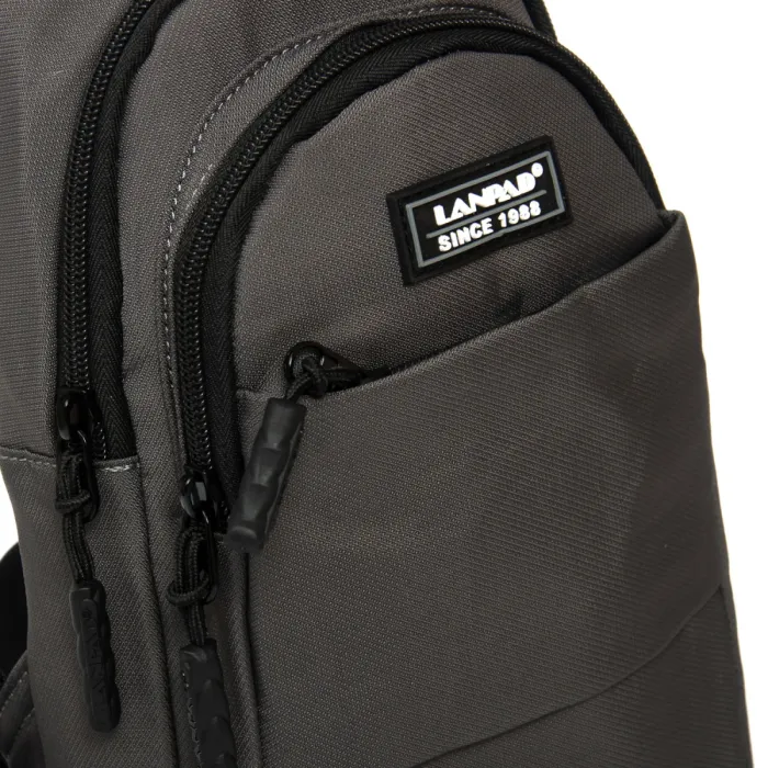 Сумка Мужская На Плечо нейлон Lanpad A4157 grey бол