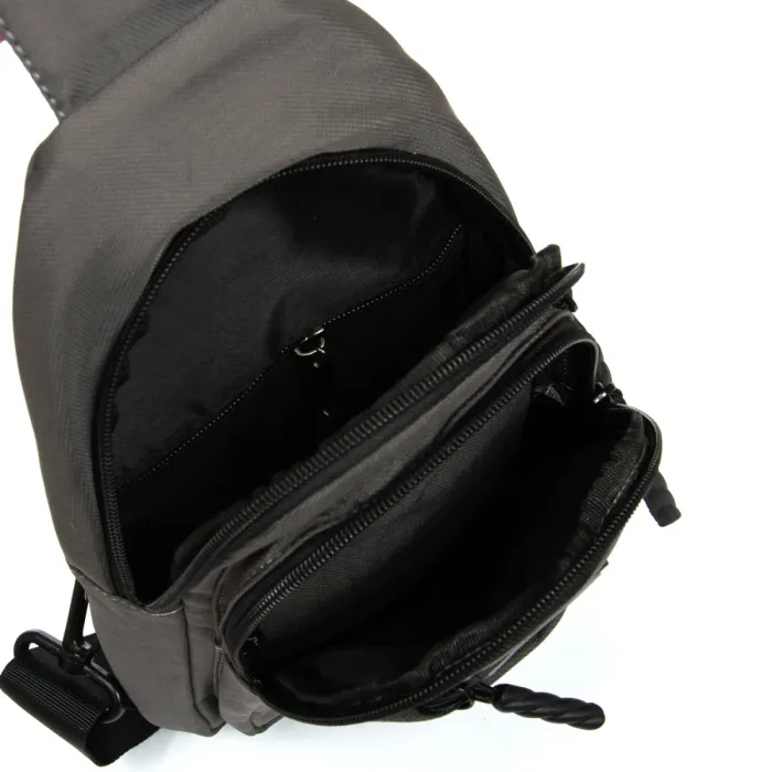 Сумка Мужская На Плечо нейлон Lanpad A4157 grey бол
