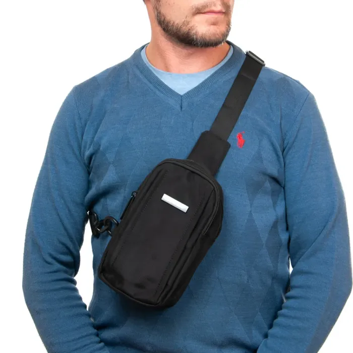 Сумка Мужская На Плечо нейлон Lanpad 6043 black