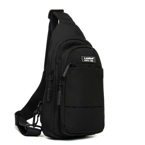Сумка Мужская На Плечо нейлон Lanpad A4157 black бол