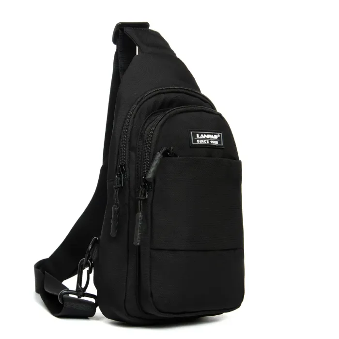 Сумка Мужская На Плечо нейлон Lanpad A4157 black бол