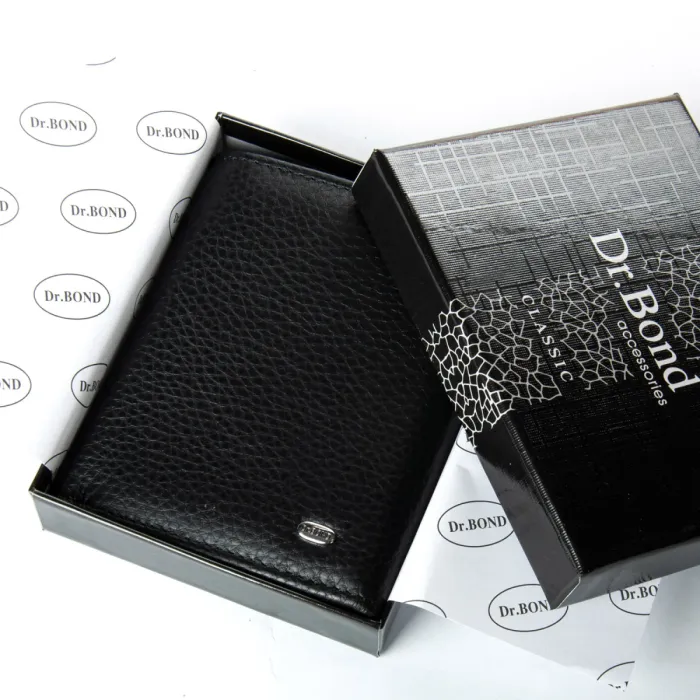 Кошелек Classic Мужской кожа DR. BOND MS-45B black