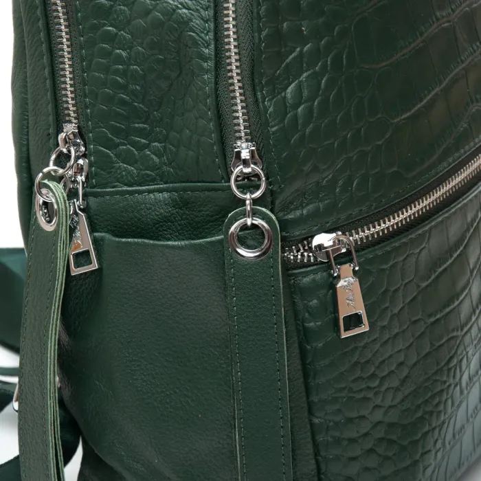 Сумка Женская Рюкзак кожа ALEX RAI 95518-9 green