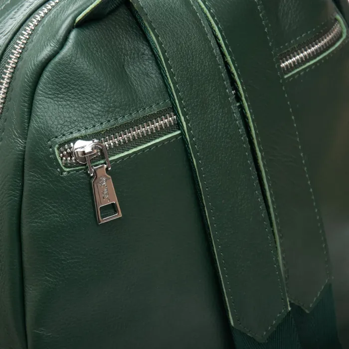 Сумка Женская Рюкзак кожа ALEX RAI 95518-9 green