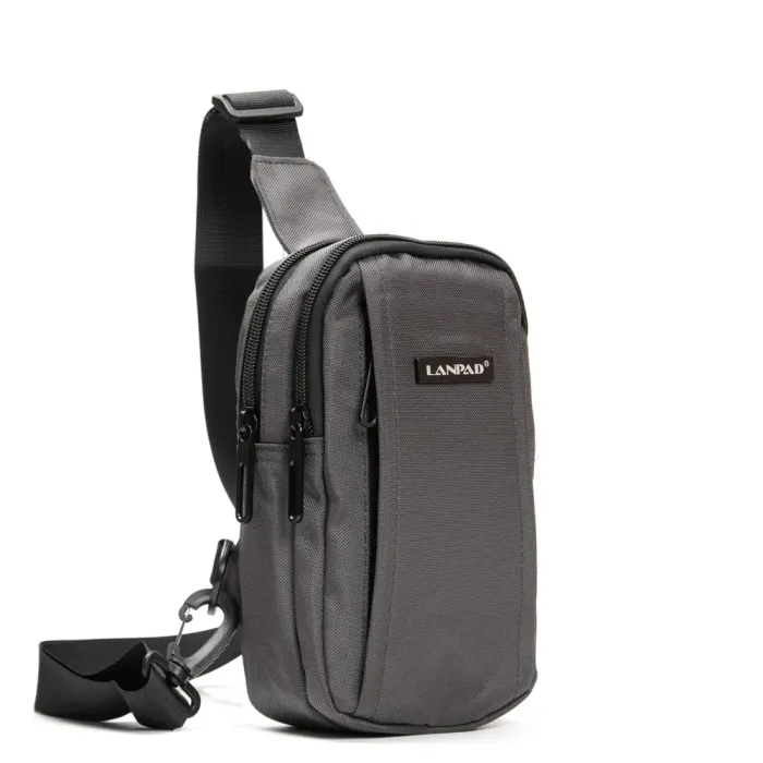 Сумка Мужская На Плечо нейлон Lanpad 6043 gray