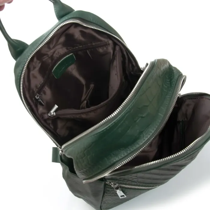 Сумка Женская Рюкзак кожа ALEX RAI 95518-9 green