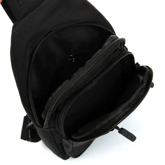 Сумка Мужская На Плечо нейлон Lanpad A4157 black бол