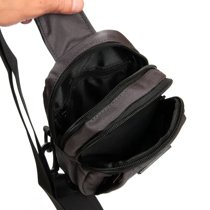 Сумка Мужская На Плечо нейлон Lanpad 6043 gray