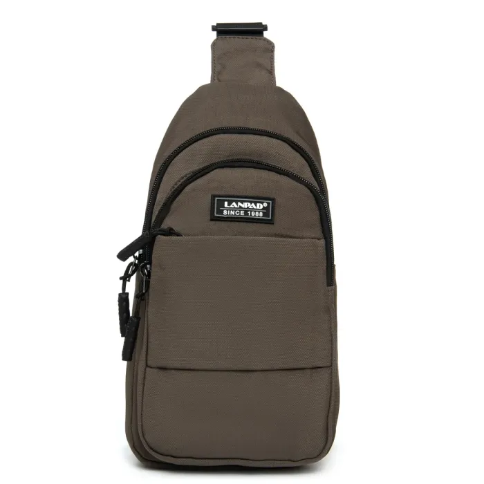 Сумка Мужская На Плечо нейлон Lanpad A4157 brown бол