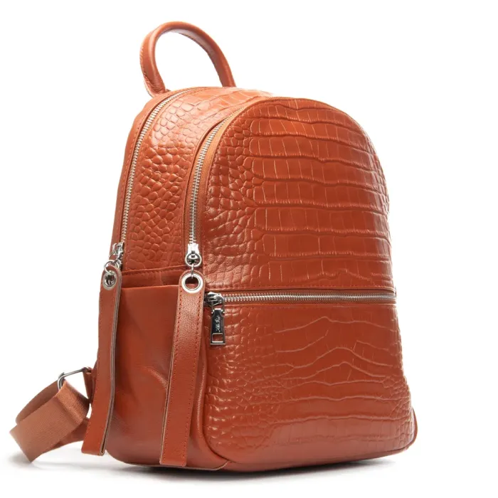 Сумка Женская Рюкзак кожа ALEX RAI 95518-9 camel