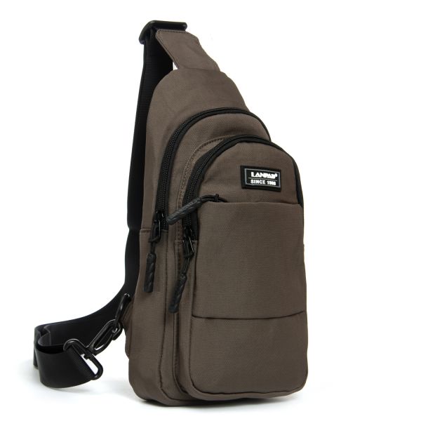 Сумка Мужская На Плечо нейлон Lanpad A4157 brown бол