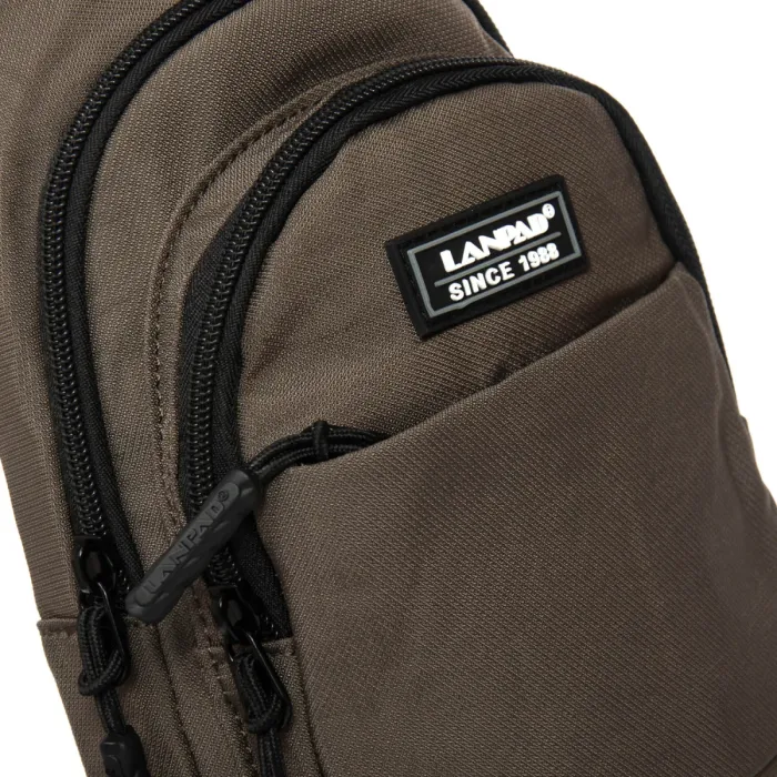 Сумка Мужская На Плечо нейлон Lanpad A4157 brown бол