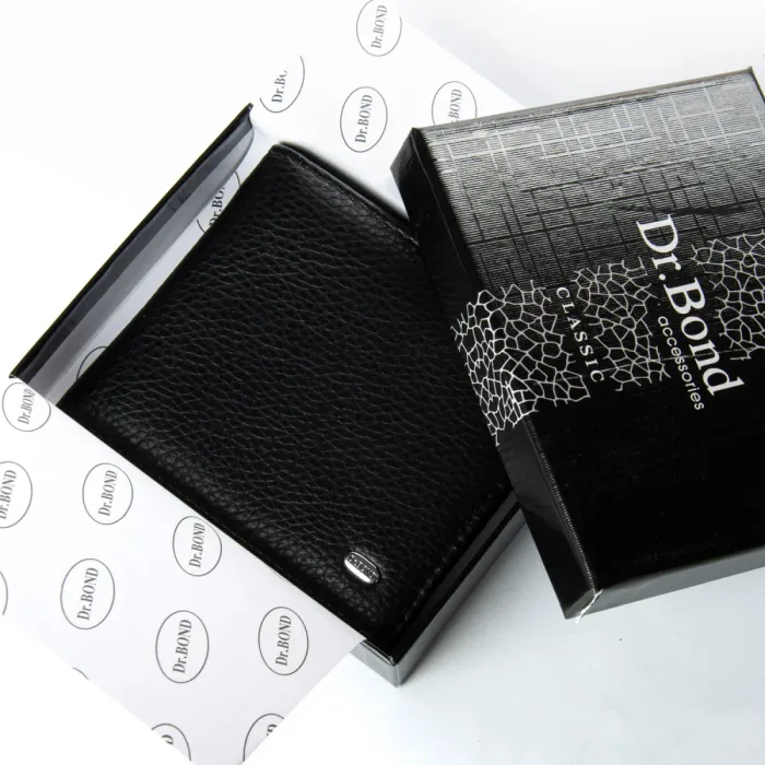 Кошелек Classic Мужской кожа DR. BOND MS-46B black