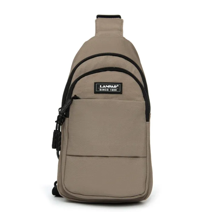 Сумка Мужская На Плечо нейлон Lanpad A4157 khaki бол