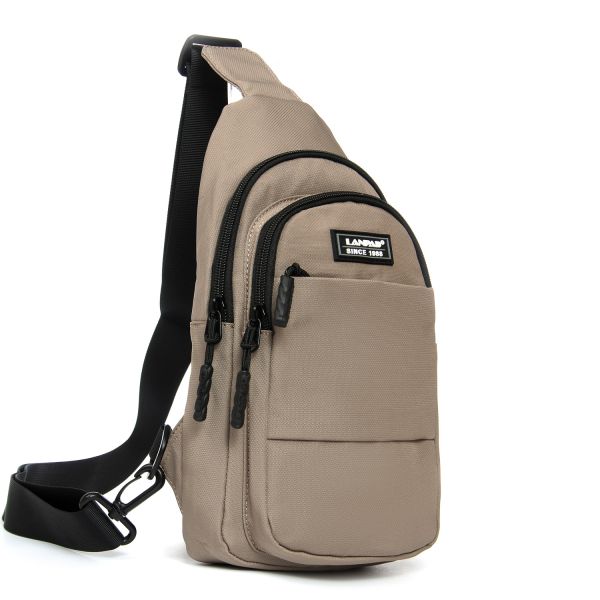 Сумка Мужская На Плечо нейлон Lanpad A4157 khaki бол