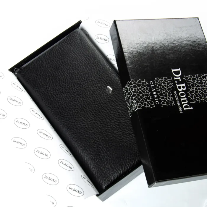 Кошелек Classic Мужской кожа DR. BOND MS-43B black